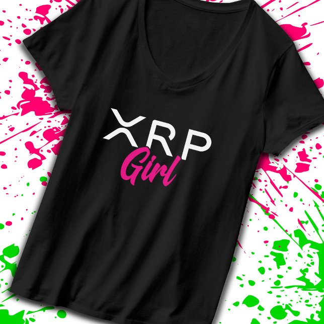Camiseta Criptomoeda XRP - Rapariga XRP - Moeda de Criptogr (Criador carregado)