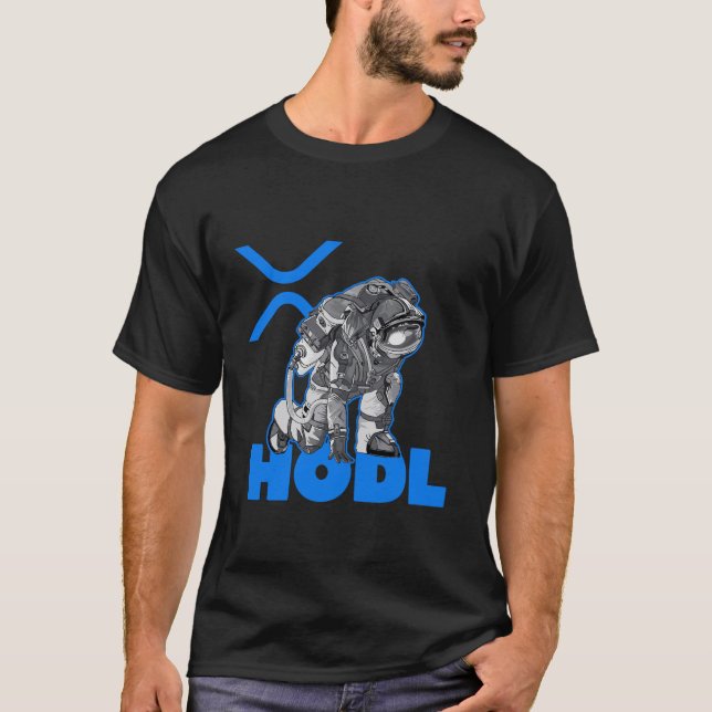 Camiseta Criptomoeda XRP Ripple - Astronaut-HODL de Criptom (Frente)