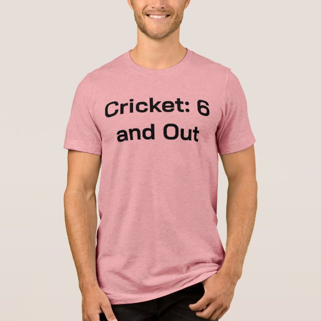 Camiseta Críquete: 6 e Fora - Teto de Críquete Aussie Backy (Frente)