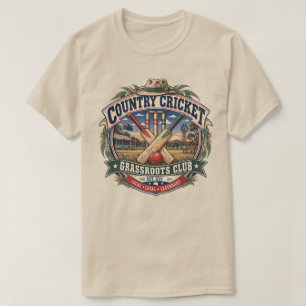 Camiseta Críquete Australiano Country Vintage Grassroots Cr