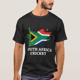 Camiseta Críquete Da África Do Sul Cores De Bandeiras Da Áf