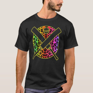 Camiseta Críquete de Adolescente Menina Leopardo Bat Cricke