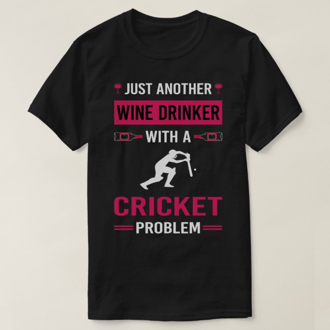 Camiseta Críquete De Bebê De Vinho (Frente do Design)