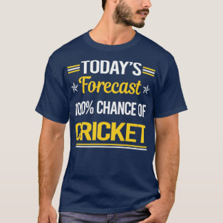 Camiseta Críquete de Previsão Hoje