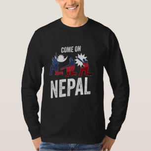 Camiseta Críquete do Nepal Jersey 2024 do Nepali Flag Suppo