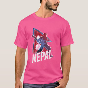 Camiseta Críquete do Nepal Jersey 2024 do Nepali Flag Suppo
