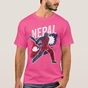 Camiseta Críquete do Nepal Jersey 2024 do Nepali Flag Suppo
