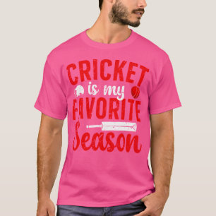 Camiseta Críquete É Meu Jogador De Críquete Da Época Favori