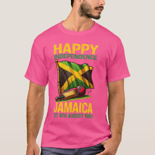 Camiseta Críquete, Feliz Dia da Independência Jamaica Est. 