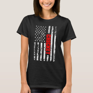 Camiseta Críquete Patriótico do Esporte de Bandeira America