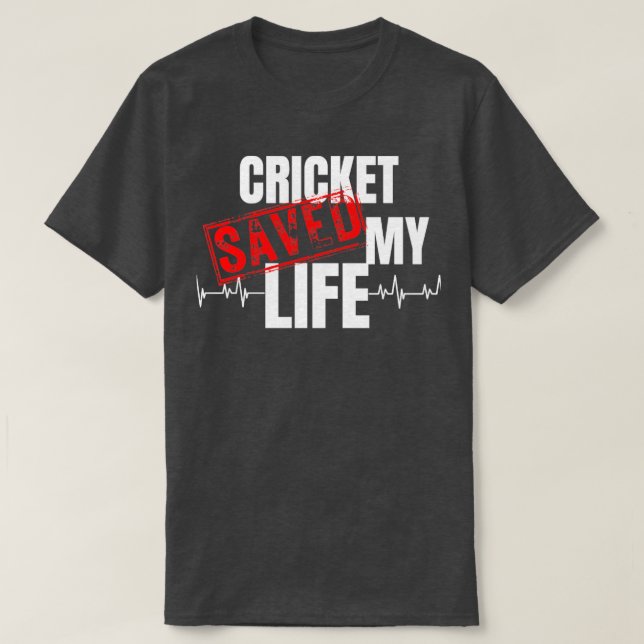 Camiseta críquete salvou minha vida (Frente do Design)