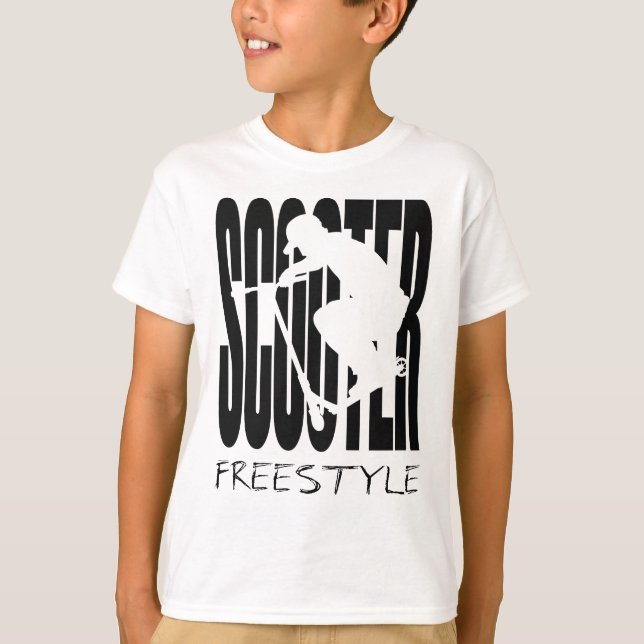 Camiseta Crise do patinete de estilo livre (Frente)