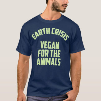 Camiseta CRISE NO PLANETA VEGANO PARA ELE ANIMAIS engraçado