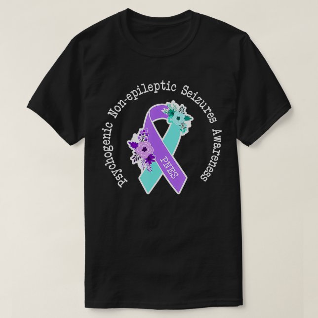 Camiseta Crises Psicogénicas Não-epilépticas PNP Teal Roxo (Frente do Design)