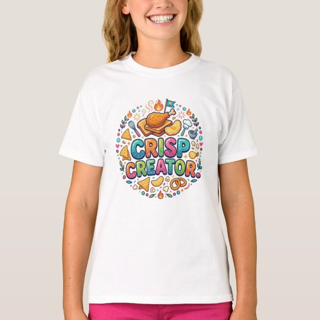 Camiseta Crisp Creator – Vibrações Criativas Ousad (Frente)