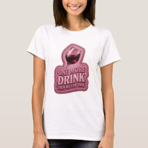 Camiseta Crisp Pink mais uma bebida e podemos conv