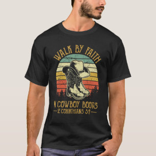 Camiseta Cristã Caminhada Religiosa Pela Fé Em Bot
