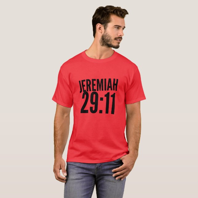 Camiseta cristã - Camiseta escura básica masculina (Frente Completa)