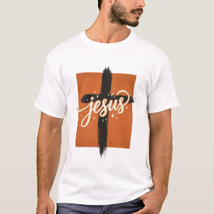 Camiseta Cristã Cruz de Jesus Vintage Design_1