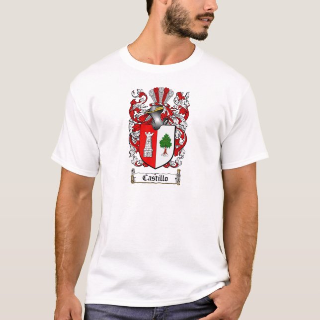 CAMISETA CRISTA DA FAMÍLIA DE CASTILLO - BRASÃO DE CASTILLO (Frente)