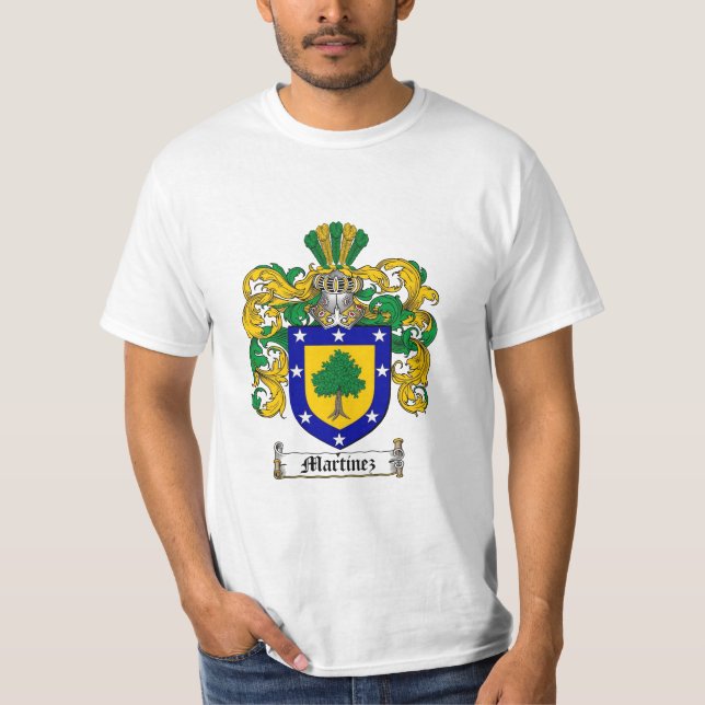 Camiseta Crista da família de Marti'nez - brasão de (Frente)