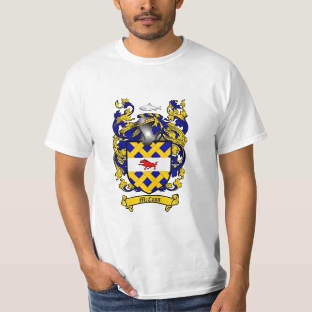Camiseta Crista da família de McCann - brasão de McCann (Frente)