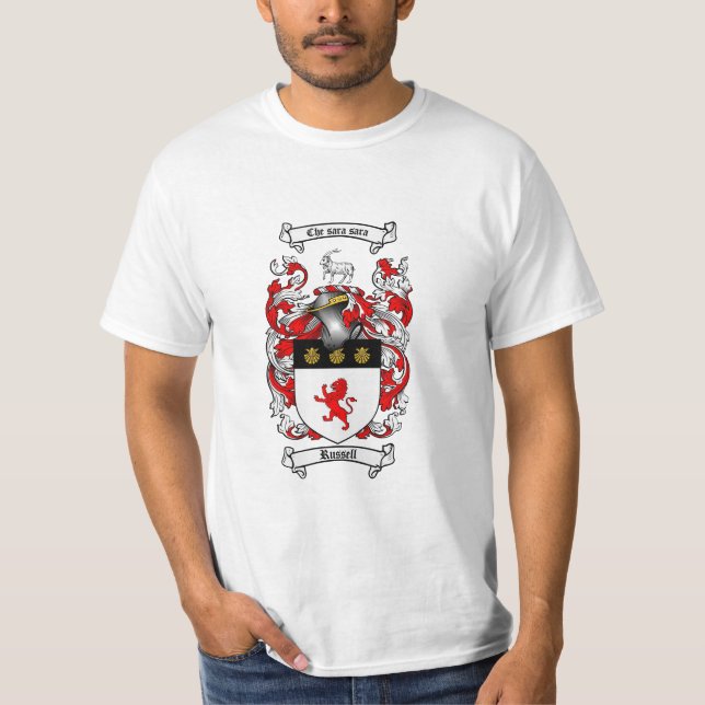 Camiseta Crista da família de Russell - brasão de Russell (Frente)