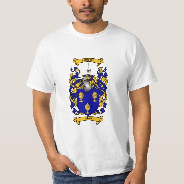 Camiseta Crista da família de Shaw - brasão de Shaw (Frente)