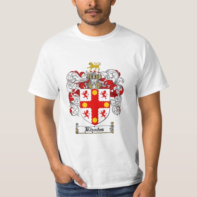 Camiseta Crista da família do Rodes - brasão do Rodes (Frente)