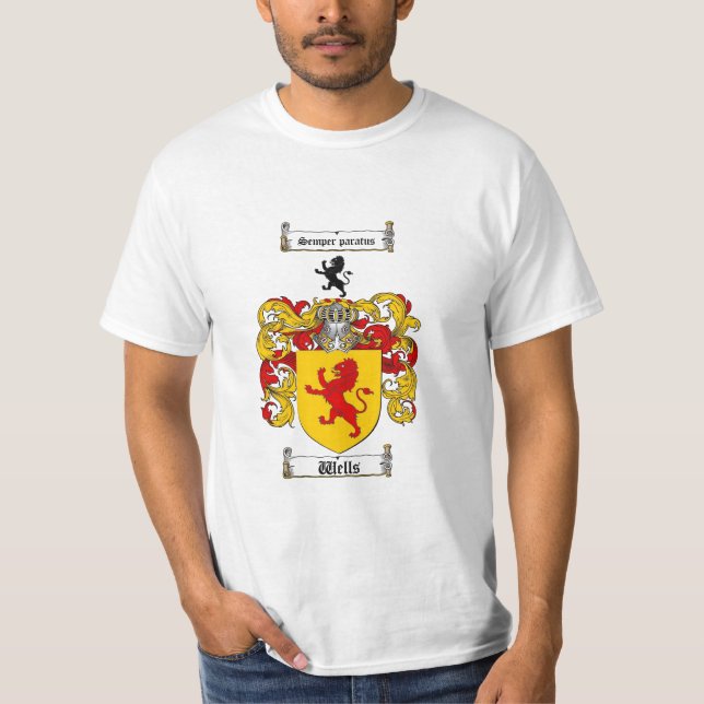 Camiseta Crista da família dos poços - brasão dos poços (Frente)