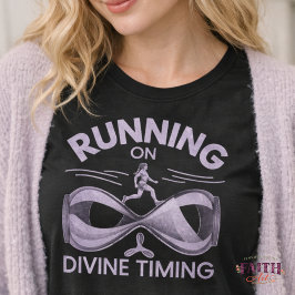 Camiseta Cristã de Corrida Running on Divine Timin
