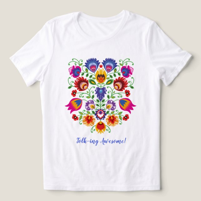 Camiseta Crista de Flor de Lowicz (Design frontal)
