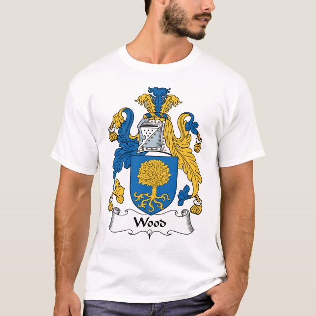Camiseta Crista de madeira da família (Frente)