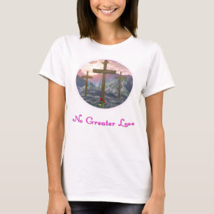 Camiseta Cristã de Três Cruzes