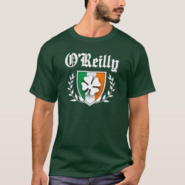 Camiseta Crista do trevo da família de O'Reilly (Frente)