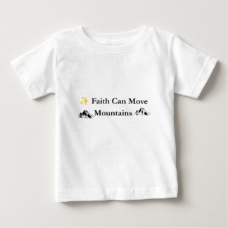 Camiseta Cristã Fé Pode Mover Montanhas