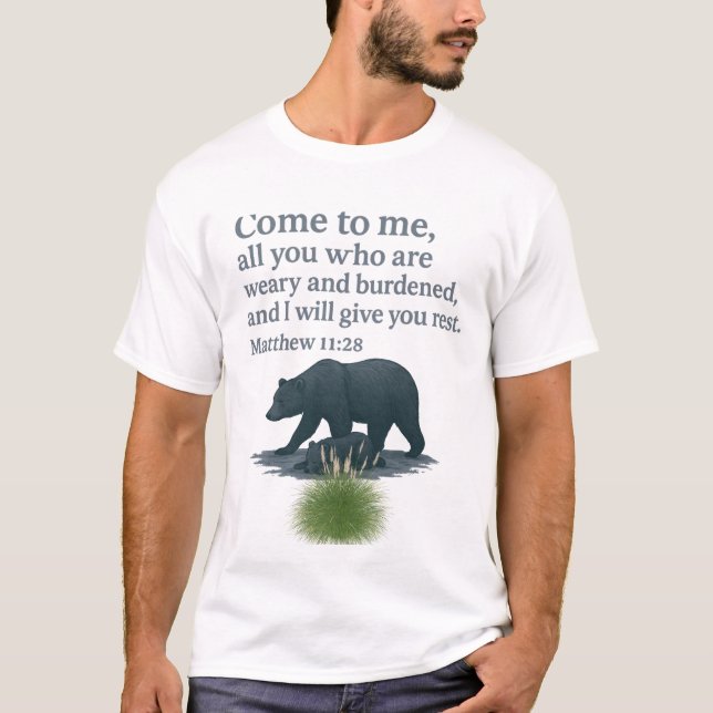 Camiseta Cristã Fé Sobre Medo – Mateus (Frente)