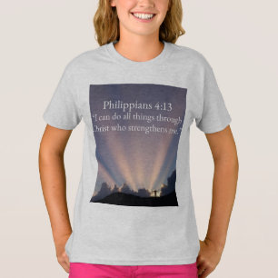 Camiseta Cristã Feminina Filipenses 4:13