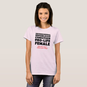 Camiseta Cristã Feminina Republicana Ofensiva Humo