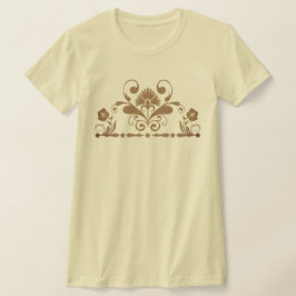Camiseta Crista Floral Ornata Intrincada e Divisor 