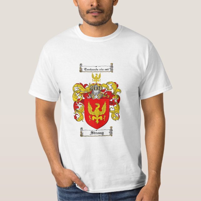 Camiseta Crista forte da família - brasão forte (Frente)