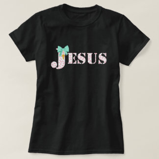 Camiseta Cristã Jesus Bow | Fé Coquette Rosa