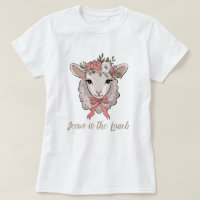 Camiseta cristã Jesus é a coqueta de cordeiro