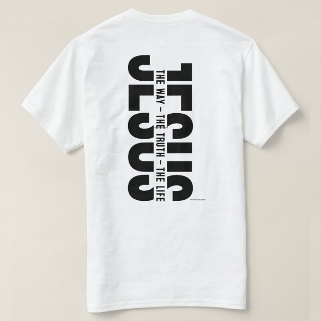 Camiseta Cristã - Jesus o Caminho Todo (Verso do Design)