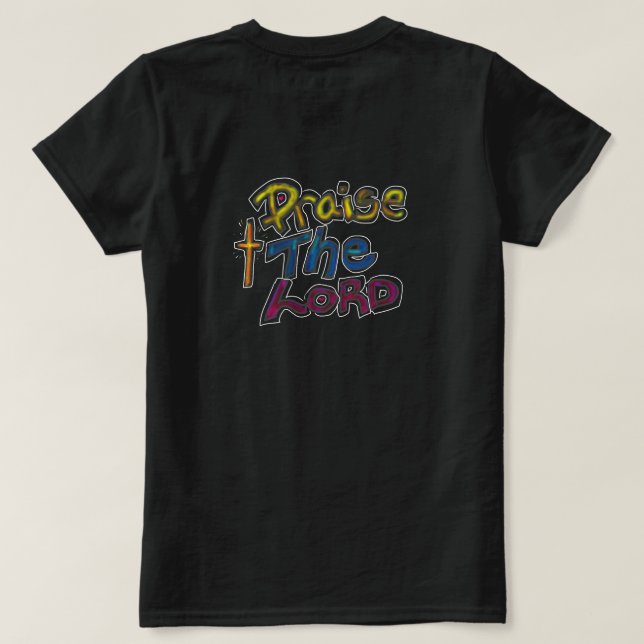 Camiseta Cristã Louve o Senhor (Verso do Design)