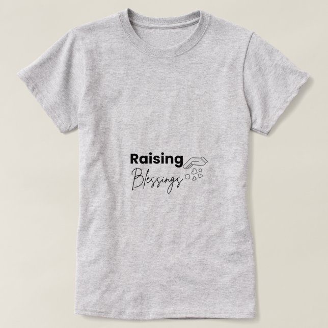 Camiseta Cristã Mãe Criando Bênçãos (Frente do Design)