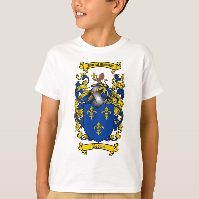 CAMISETA CRISTA MARROM DA FAMÍLIA - BRASÃO MARROM (Frente)