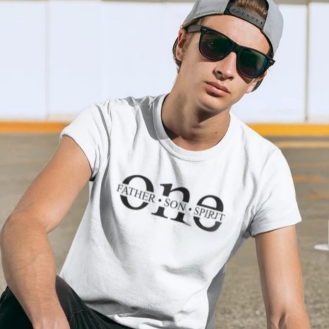 Camiseta cristã masculina - Pai, Filho, Espírito (Criador carregado)