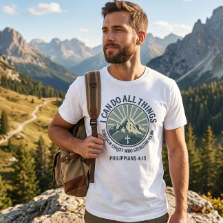 Camiseta Cristã Nascer do Sol Montanhoso Filipense