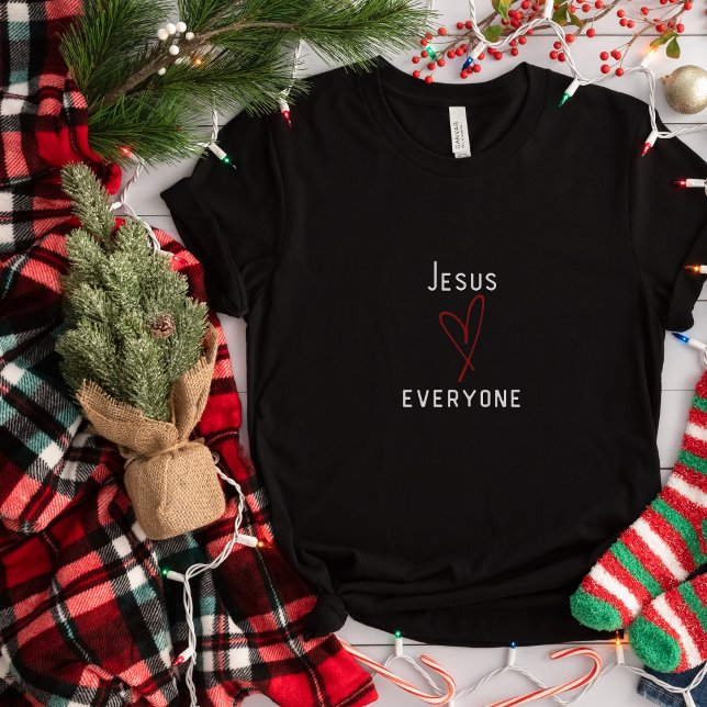 Camiseta cristã para mulheres | Jesus ama (Criador carregado)